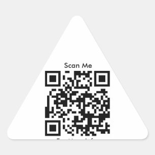 Sticker Triangulaire Code QR personnalisé