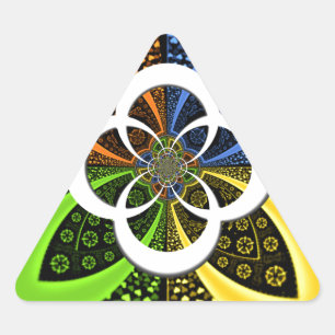 Sticker Triangulaire Coeurs Iridescente Polka sans soudure Point Art Ab