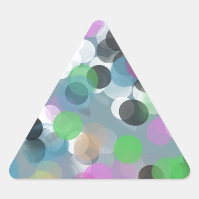 Sticker Triangulaire Colorful Confeti (Devant)