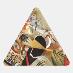 Sticker Triangulaire Composition Abstraite de Kandinsky