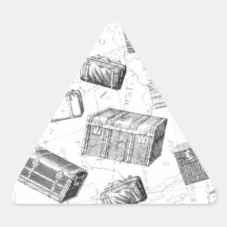 Sticker Triangulaire Conception de valises Vintages unique