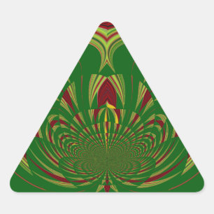 Sticker Triangulaire Conception Motif de Motif Floral Éthique Africaine