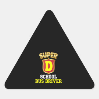 Sticker Triangulaire Conducteur De Bus Super School De Retour À L'École