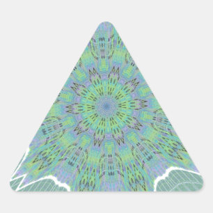 Sticker Triangulaire Cool vert motif floral