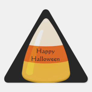 Sticker Triangulaire Corne de bonbons d'Halloween