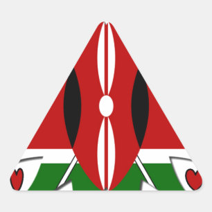 Sticker Triangulaire Créez Vos Propres Coeurs Kenyans Colorés