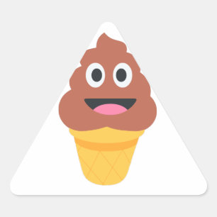 Sticker Triangulaire crème glacée cône émoji