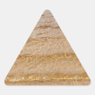 Sticker Triangulaire Crystal Clear Water Sandy Beach Ocean Sea Waves