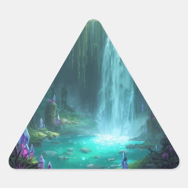 Sticker Triangulaire Crystal Falls of the Hidden Realm (Devant)