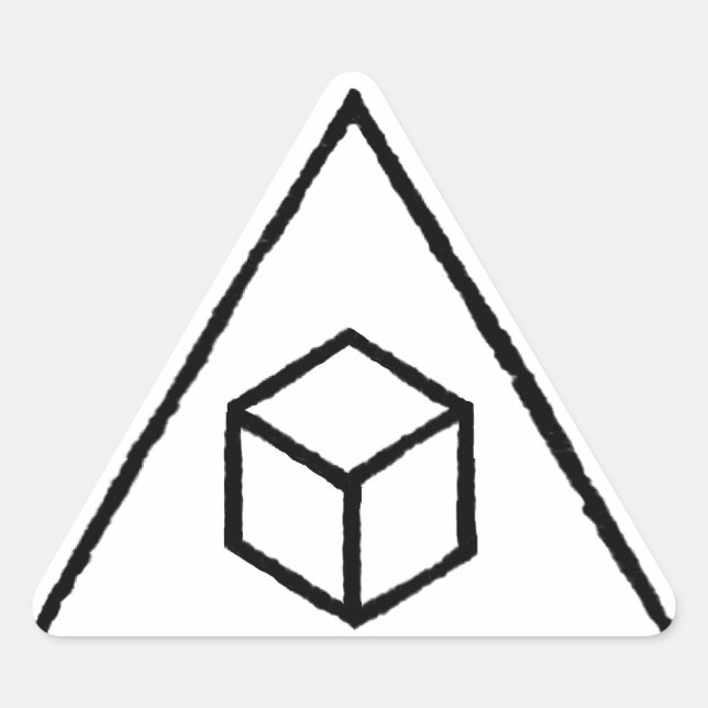 Sticker Triangulaire Cubes Delta (Devant)