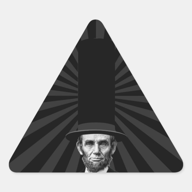 Sticker Triangulaire Déclaration de mode présidentielle Abraham Lincoln (Devant)