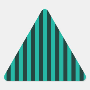Sticker Triangulaire Décor Turquoise Vertical Stripes