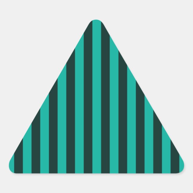 Sticker Triangulaire Décor Turquoise Vertical Stripes (Devant)