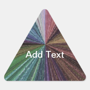 Sticker Triangulaire Dégradé circulaire Terre arc-en-ciel