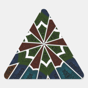 Sticker Triangulaire Design inspiré de Sari avec détails complexes