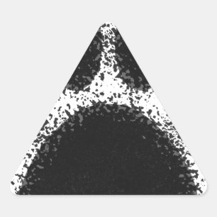 Sticker Triangulaire Dessin à mâchoire de chien