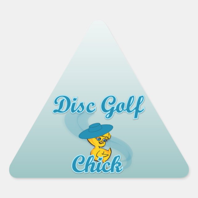 Sticker Triangulaire Disc Golf Chick #3 (Devant)