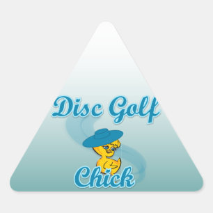 Sticker Triangulaire Disc Golf Chick #3