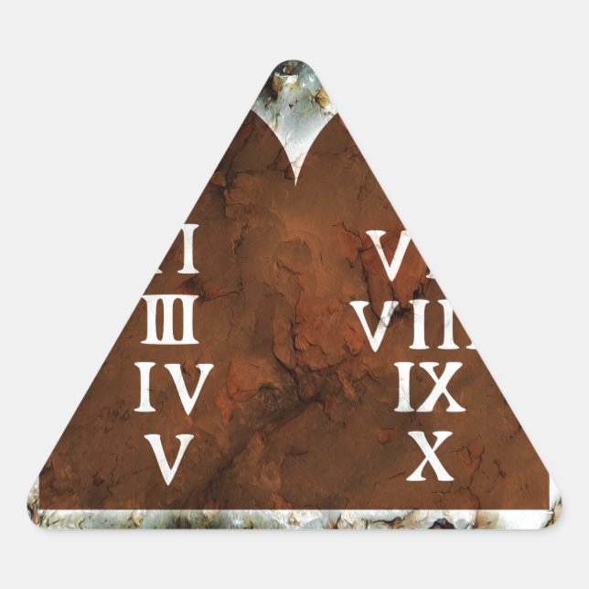 Sticker Triangulaire Dix commandements (Devant)