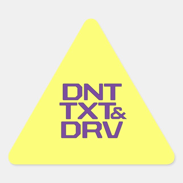 Sticker Triangulaire DNT TXT et DRV (Devant)