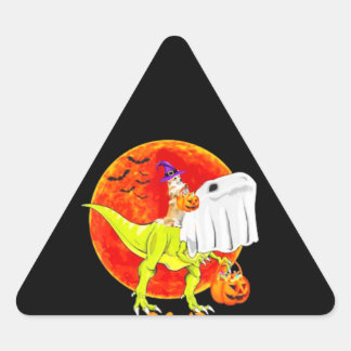 Sticker Triangulaire Don de chien | Trick rawr traiter halloween corgi