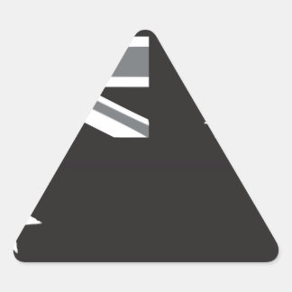 Sticker Triangulaire Drapeau australien noir et blanc