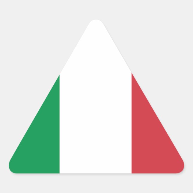Sticker Triangulaire Drapeau de l'Italie (Devant)