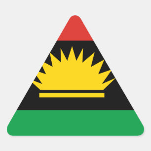 Sticker Triangulaire Drapeau du Biafra (Bị afra)