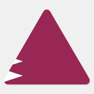 Sticker Triangulaire Drapeau du Qatar