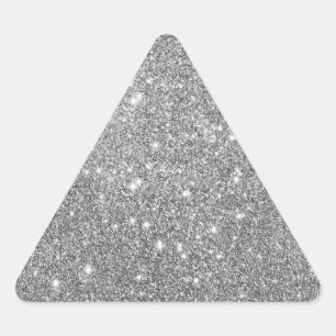 Sticker Triangulaire Elegant Silver Glitter