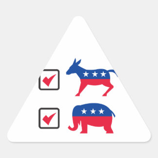 Sticker Triangulaire Éléphant démocrate républicain Donkey Election Bal