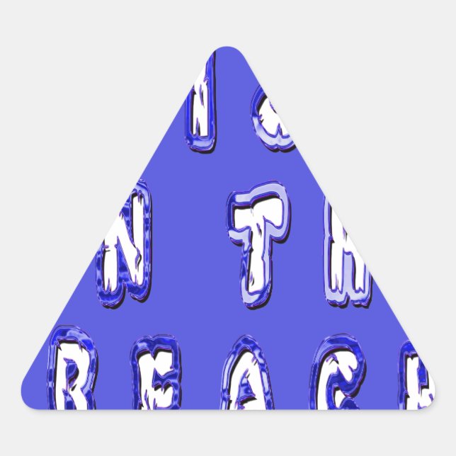 Sticker Triangulaire Élevé sur la plage : Serene Beach Life Memories (Devant)