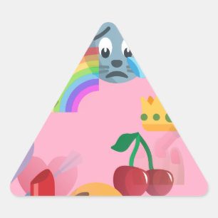 Sticker Triangulaire emoji fille