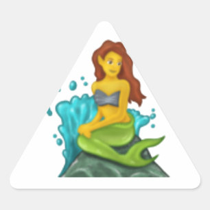 Sticker Triangulaire emoji mermaid