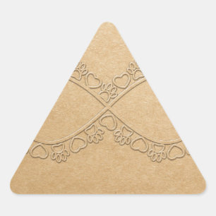 Sticker Triangulaire Empreinte de patte de chien d'amour infini