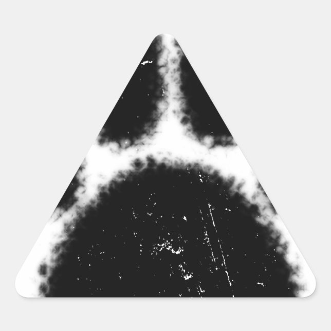 Sticker Triangulaire Empreinte de patte De Chien Rough Et Distressed (Devant)