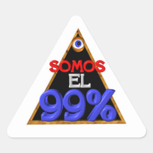 Sticker Triangulaire Espagnol de l'EL 99% de Somos nous sommes de 99