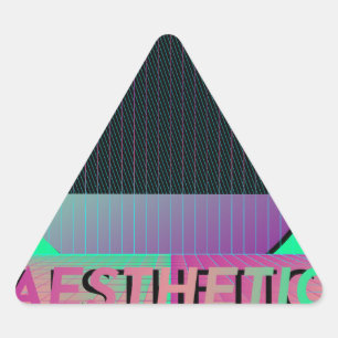 Sticker Triangulaire esthétique des ondes de vapeur