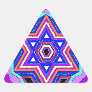 Sticker Triangulaire Étoile juive de David