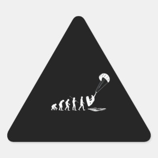 Sticker Triangulaire Evolution Of Man To Surfer