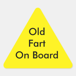 Sticker Triangulaire Fenêtre : "Vieux panier à bord"