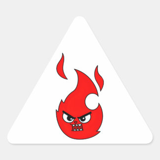 Sticker Triangulaire Fire emoji cadeaux amusants
