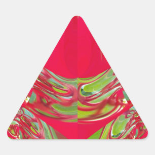 Sticker Triangulaire Flore rouge et verte Cadeaux Vintage Hakuna Matata