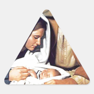 Sticker Triangulaire foi biblique Jésus-Christ inspirant prier prière