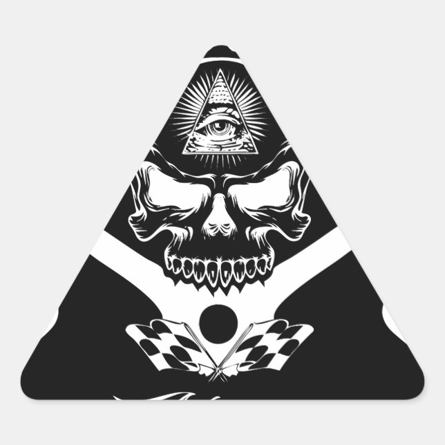 Sticker Triangulaire Freemason-Widows-Sons-Masonic-Hotrod-Logo-20160407 (Devant)