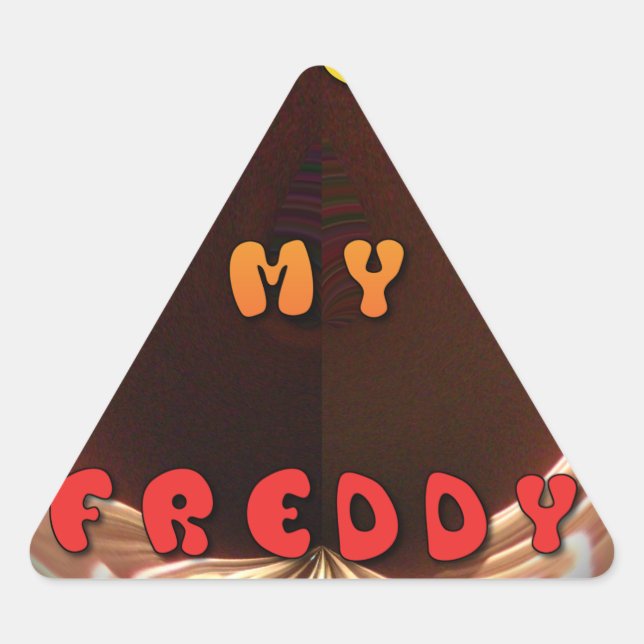 Sticker Triangulaire Fresh My Freddy Art Print (Devant)