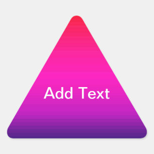 Sticker Triangulaire Fun coloré Nom personnalisé Photo tendance