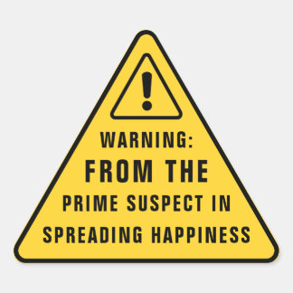 Sticker Triangulaire Funny Birthday Warning | Yellow Humor Sign