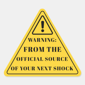 Sticker Triangulaire Funny Birthday Warning | Yellow Humor Sign