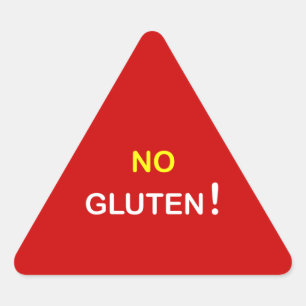 Sticker Triangulaire g3 - Alerte alimentaire ~ NO GLUTEN.